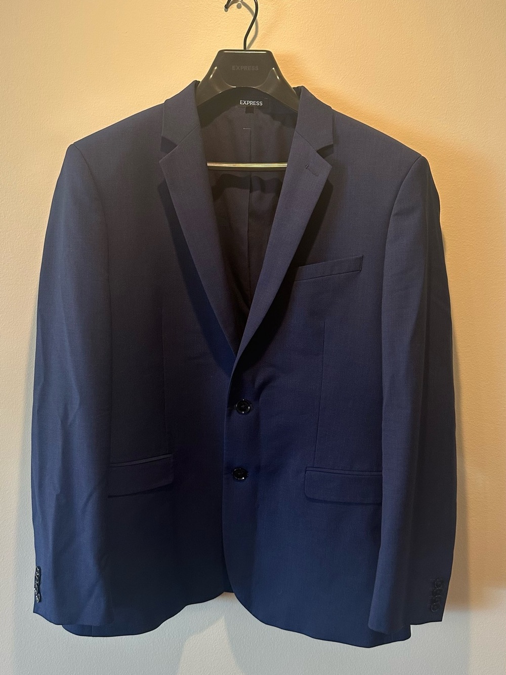 Express Men's Navy Two-Button Blazer